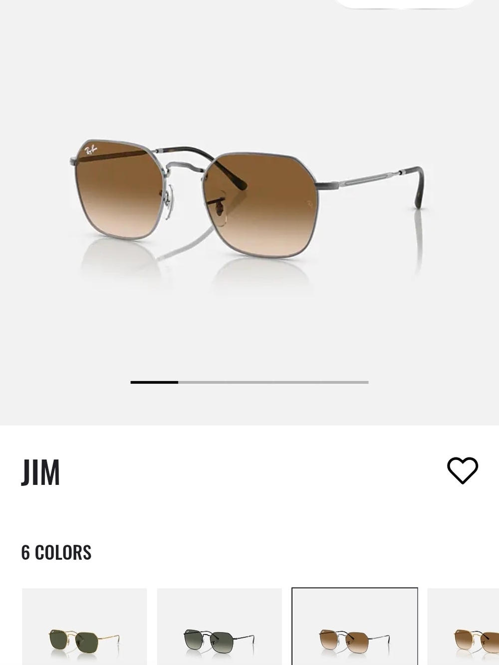 Ray-Ban Hexagonal Metal Sunglasses in Brown Gradient Polarized